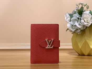 Louis Vuitton LV Vertical Compact Wallet Black Taurillon