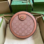 GG Ophidia Round Should Bag In Pink - 18x18x4.5cm - 1