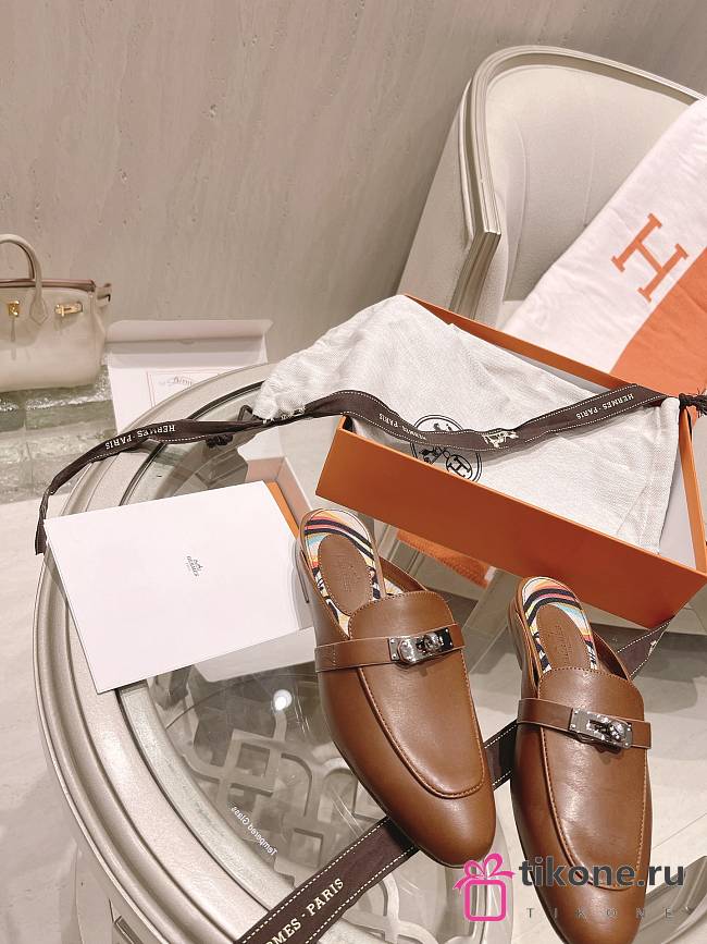 Hermes Kelly Buckle Half Flip Shoes - 1