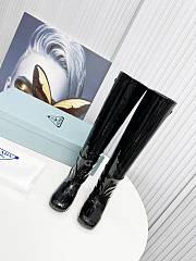 Prada Long Boots Shiny Black - 5