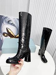 Prada Long Boots Shiny Black - 4