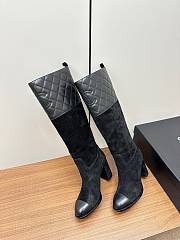 CC Velvet Long Boots Black - 4