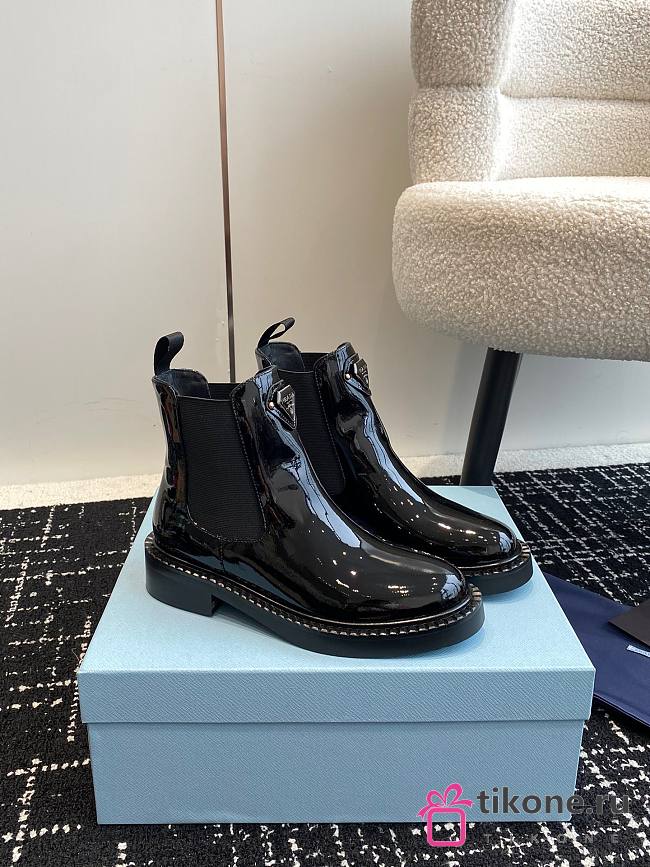 Prada Shiny Black Boots  - 1