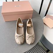 Miumiu Brown Ballerinas Flat Shoes - 1