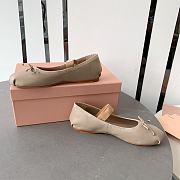 Miumiu Brown Ballerinas Flat Shoes - 2