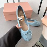 Miumiu Blue Ballerinas Flat Shoes - 2