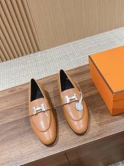 Hermes Paris Brown Loafers - 1