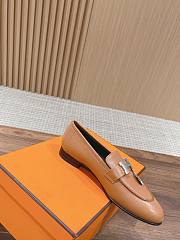 Hermes Paris Brown Loafers - 5