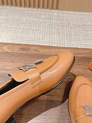 Hermes Paris Brown Loafers - 4