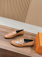 Hermes Paris Brown Loafers - 2