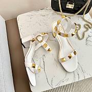 Valentino Garavani Rockstud Stud 90 Leather Sandal In White - 2