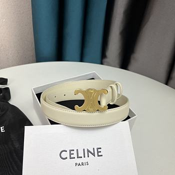 Celine White Belt W2.5cm