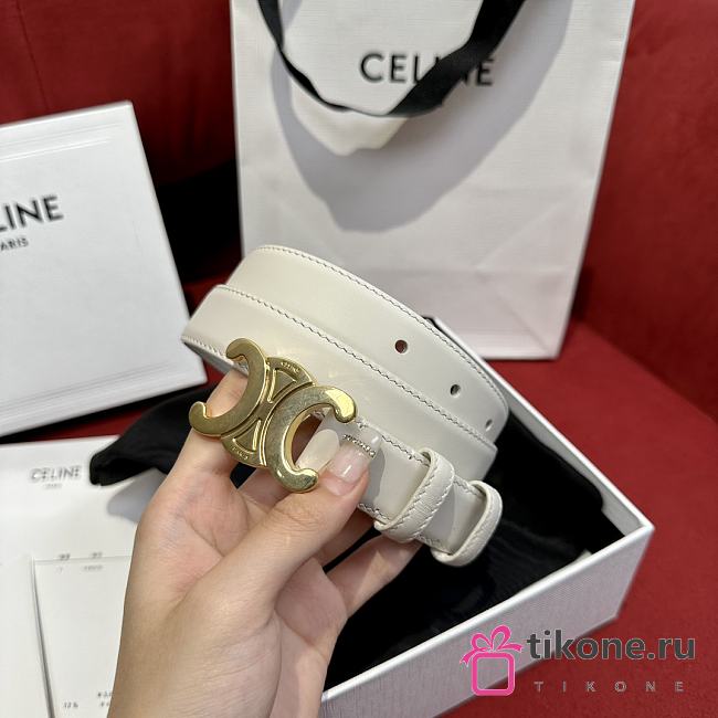 Celine White Belt 01 W2.5cm  - 1