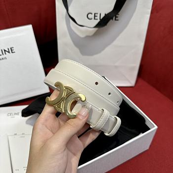 Celine White Belt 01 W2.5cm 