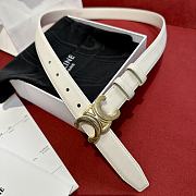 Celine White Belt 01 W2.5cm  - 2