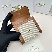 Celine Triomphe Canvas Wallet - 11x10x5cm - 2