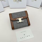 Celine Triomphe Canvas Wallet 01 - 11x10x5cm - 1