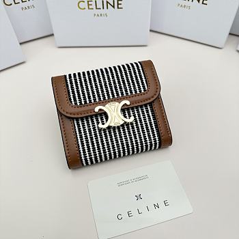 Celine Triomphe Canvas Wallet 01 - 11x10x5cm