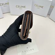 Celine Triomphe Canvas Wallet 01 - 11x10x5cm - 5