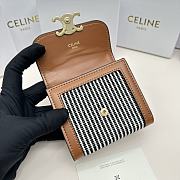 Celine Triomphe Canvas Wallet 01 - 11x10x5cm - 3