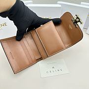 Celine Triomphe Canvas Wallet 02 - 11x10x5cm - 4