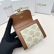 Celine Triomphe Canvas Wallet 02 - 11x10x5cm - 3