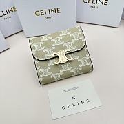 Celine Triomphe Canvas Wallet 03 - 11x10x5cm - 1