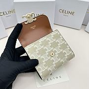 Celine Triomphe Canvas Wallet 03 - 11x10x5cm - 3