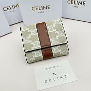 Celine Triomphe Canvas Wallet 04 - 11x10x5cm - 1