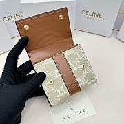 Celine Triomphe Canvas Wallet 04 - 11x10x5cm - 2