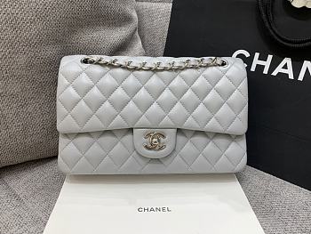 Chanel CF25 Light Grey Silver Hardware