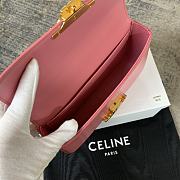 Celine Chain Cuir Triomphe In Shiny Calfskin Pink - 20.5×10.5×4cm - 4