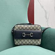 Gucci Horsebit 1955 Small Black Camera Bag - 23x17x6cm - 1