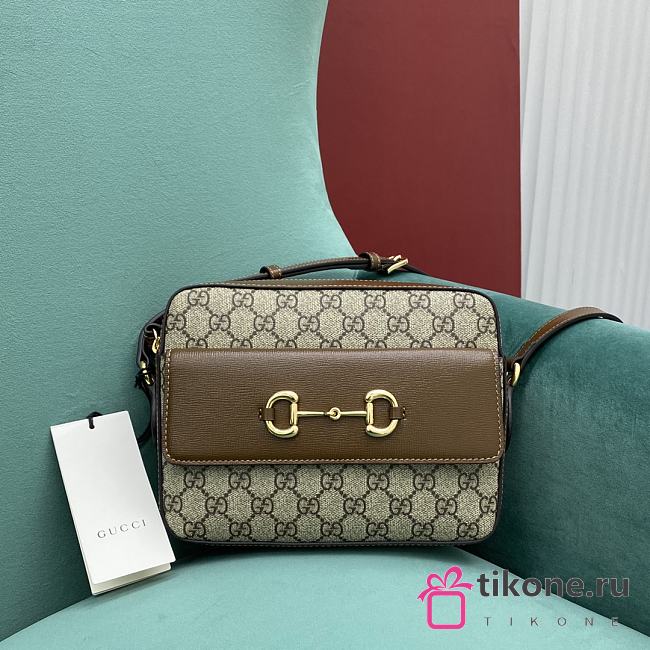 Gucci Horsebit 1955 Brown Small Camera Bag - 23x17x6cm - 1