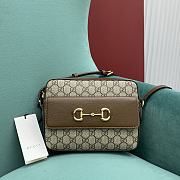 Gucci Horsebit 1955 Brown Small Camera Bag - 23x17x6cm - 1