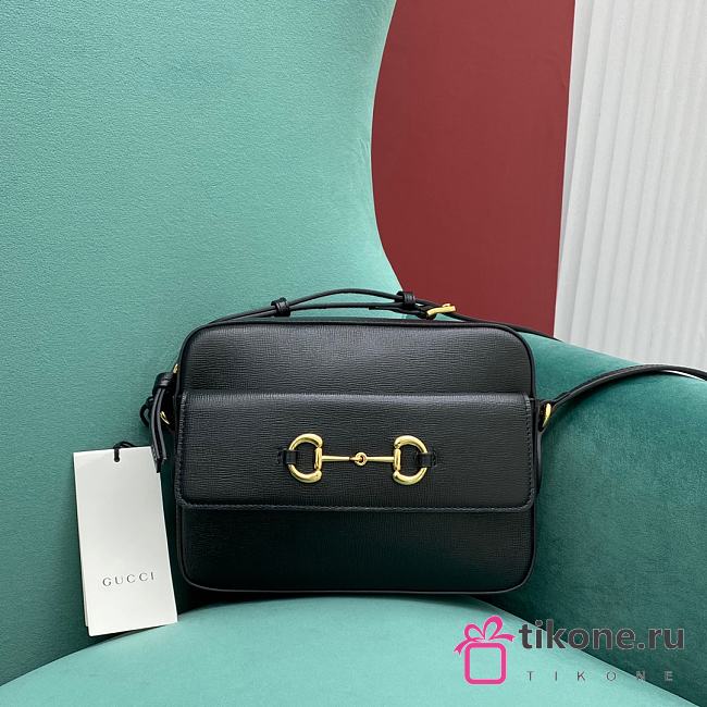 Gucci Horsebit 1955 Black Camera Bag - 23x17x6cm - 1