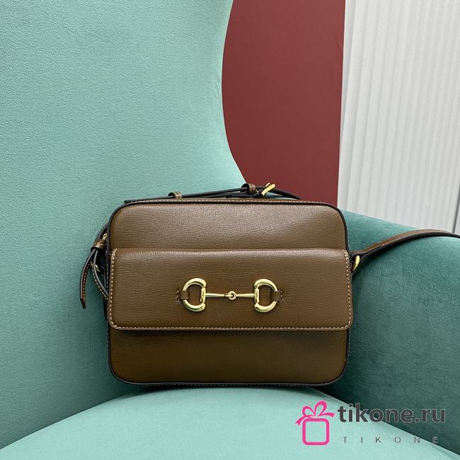 Gucci Horsebit 1955 Brown Leather - 23x17x6cm - 1