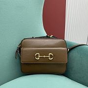 Gucci Horsebit 1955 Brown Leather - 23x17x6cm - 1