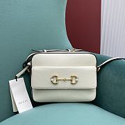 Gucci Horsebit 1955 White Leather - 23x17x6cm - 1