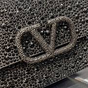 Valentino Full Diamond Swarovski Black Bag 18cm - 4