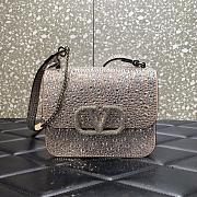 Valentino Full Diamond Swarovski Silver Bag 18cm - 1