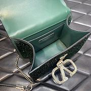 Valentino Full Diamond Swarovski Green Bag 18cm - 5