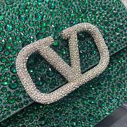 Valentino Full Diamond Swarovski Green Bag 18cm - 4