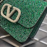 Valentino Full Diamond Swarovski Green Bag 18cm - 3