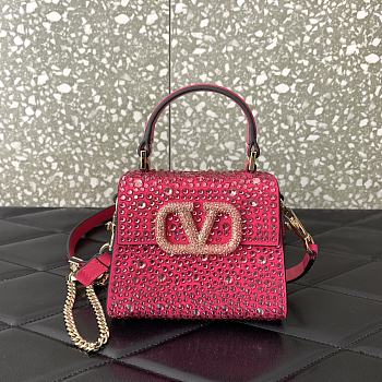 Valentino Garavani Mini Pink Logo Size 13.5cm