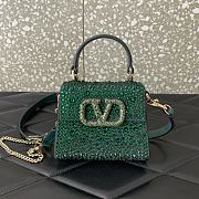 Valentino Garavani Mini Green Logo Size 13.5cm - 1