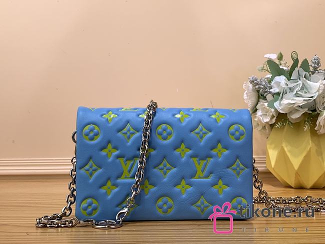 Louis Vuitton Pochette Coussin Monogram Blue - 20x14x8cm - 1