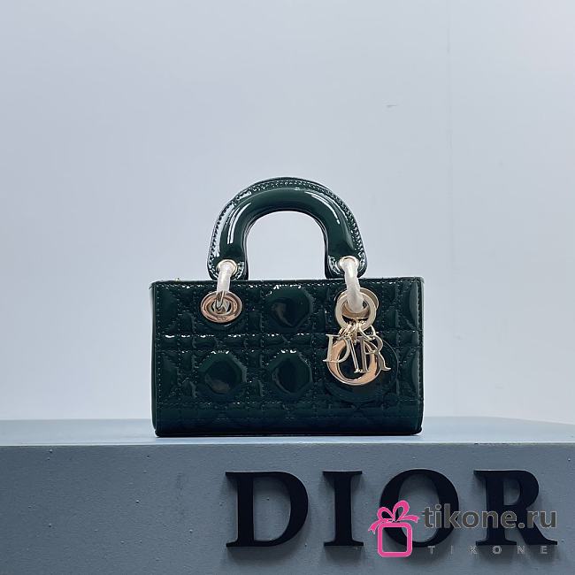 Dior Micro Lady D-Joy Bag Dark Green - 16×10×5.5cm - 1