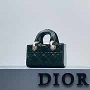 Dior Micro Lady D-Joy Bag Dark Green - 16×10×5.5cm - 4