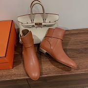 Hermes Calfskin Ankle Neo Brown Boots - 3